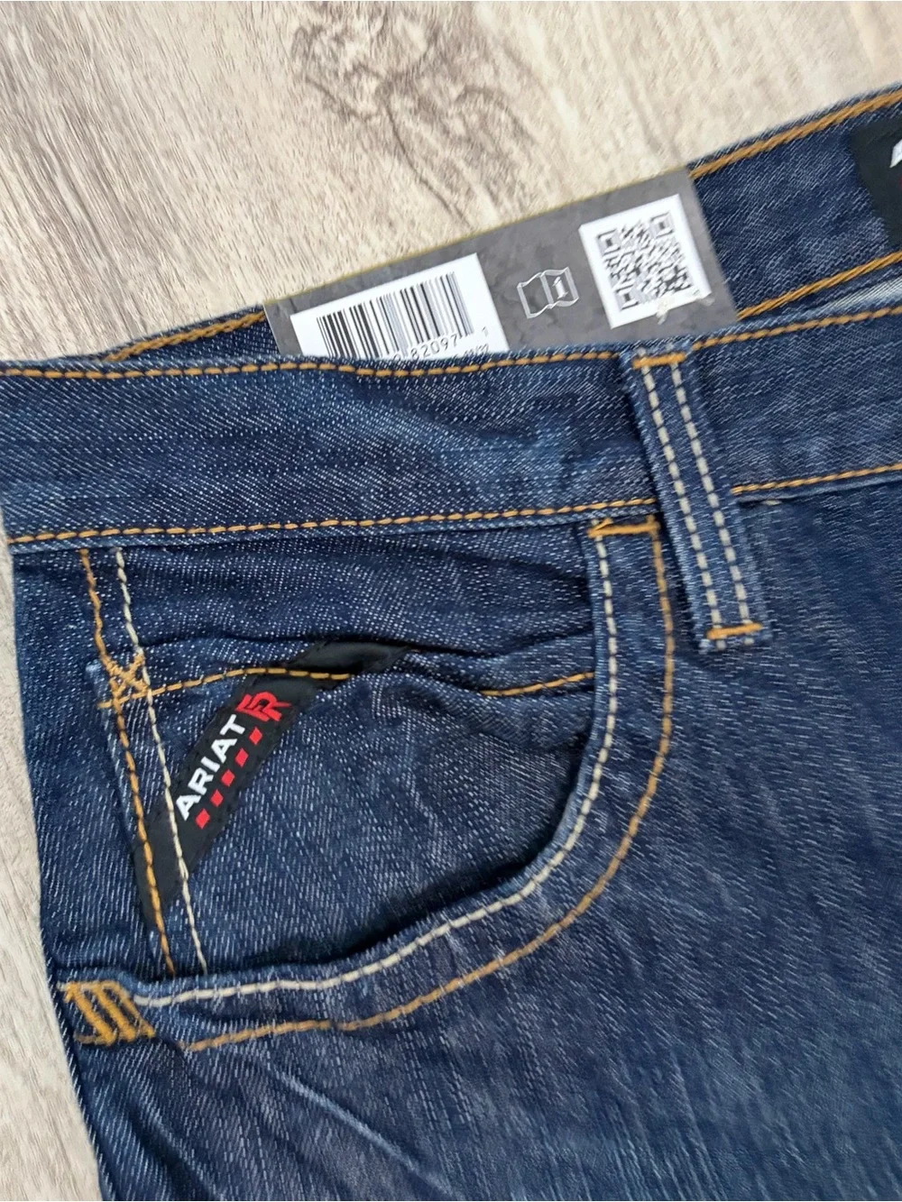 Ariat FR M5 Slim Straight Jeans 38x32 CAT 2 Flame Resistant Work Pants Dark New